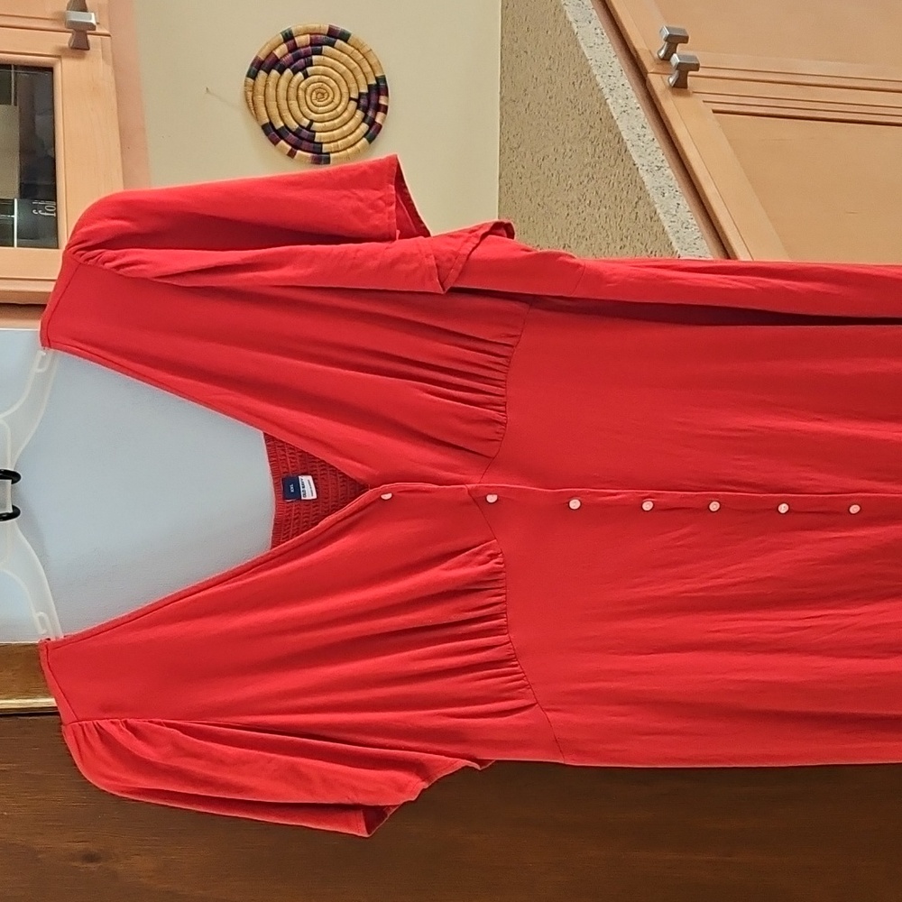 Old Navy Rayon Red Maxi Dress